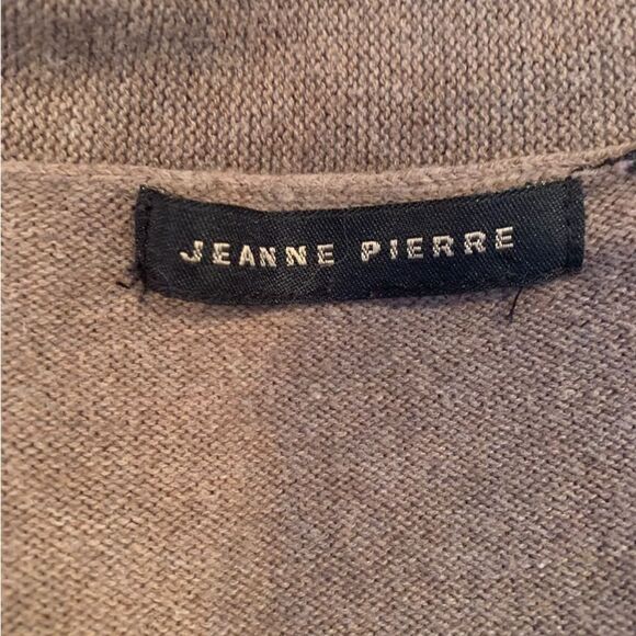 Jeanne Pierre Womens 1/4 Zip Cowl Neck Sweater Heather - Picture 4 of 6